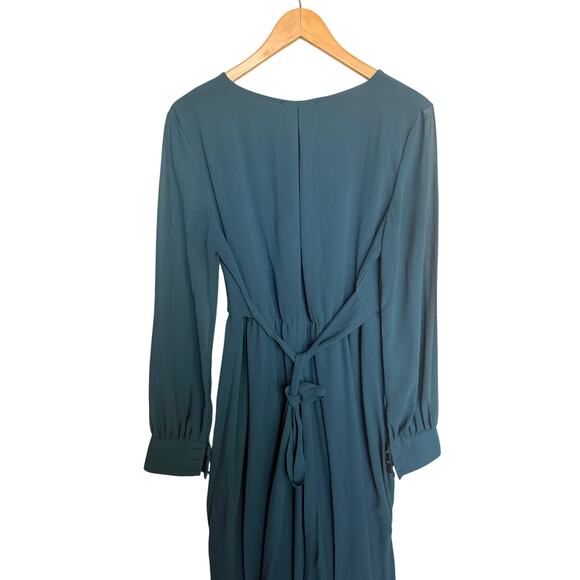 Baltic Born Lydia Maxi Dress Women’s XL Topaz Teal Long Sleeve Wrap Flowy Gown - Picture 5 of 7